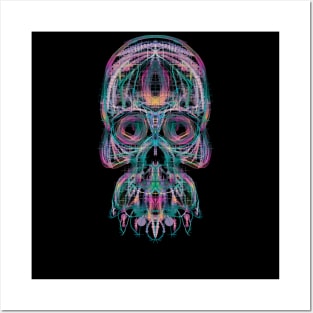 Electroluminated Skull - Vaporwave Posters and Art